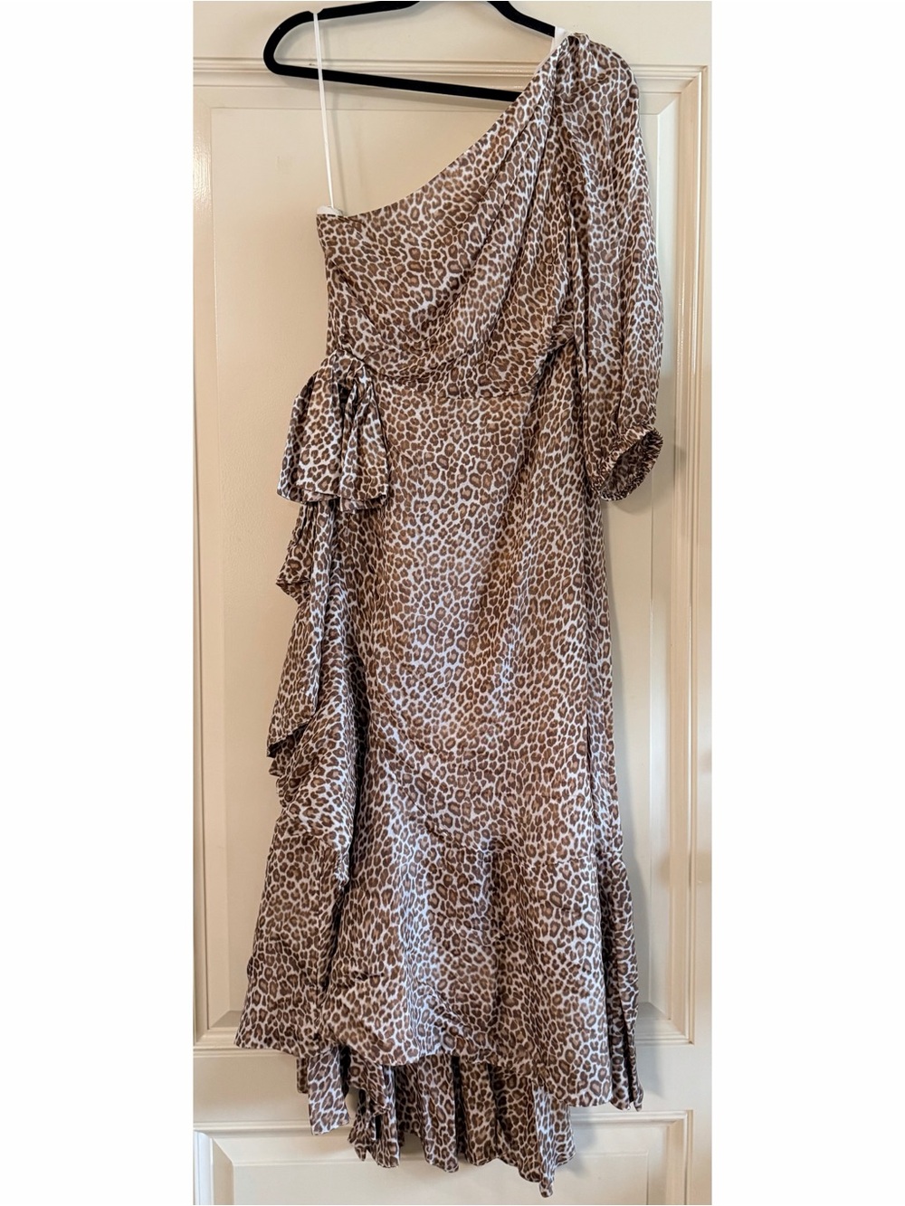 J. Crew Collection - One-Shoulder Dress in Brown Leopard Print - Picture 5 of 10